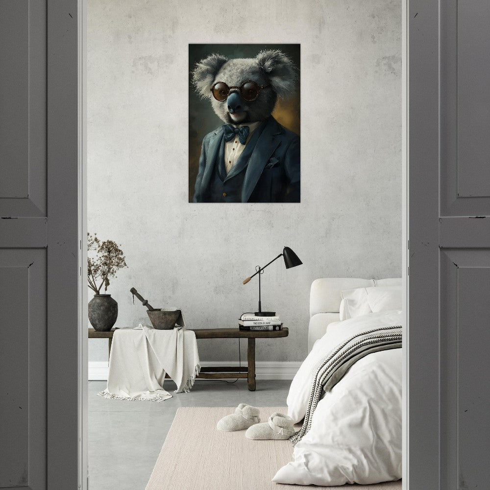 Sophisticated Koala in Suit Canvas Art - ROMAG Store