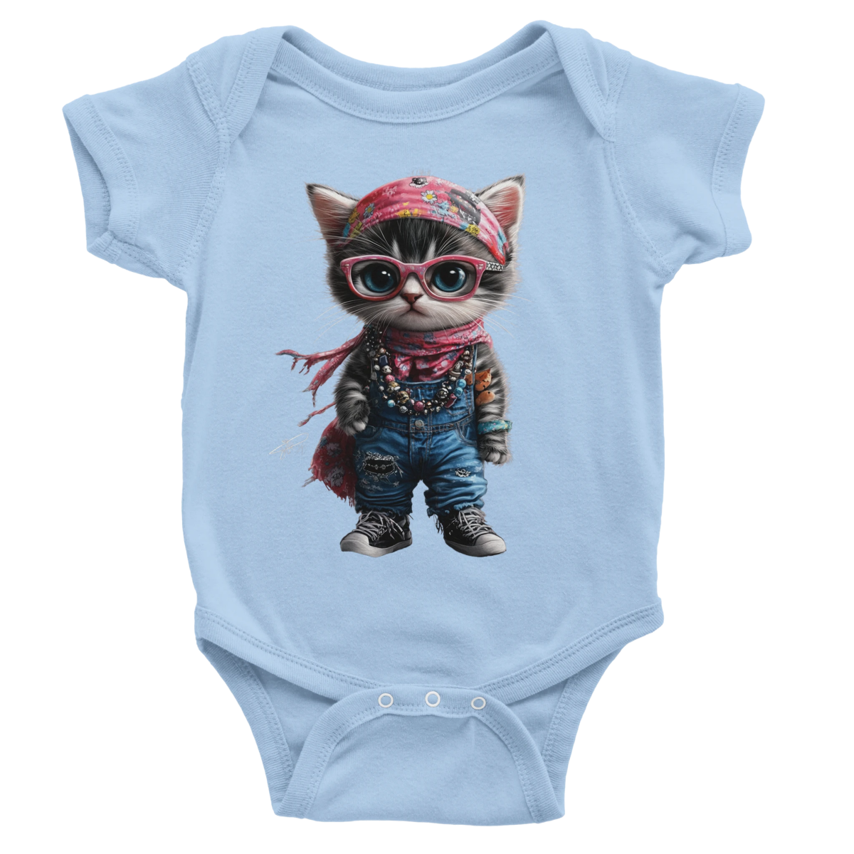 Urban Chic Kitty Baby Short Sleeve Bodysuit - ROMAG Store