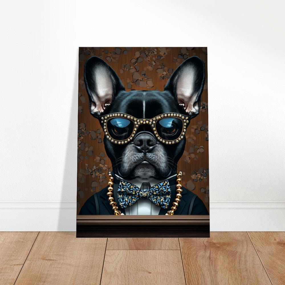 Dapper French Bulldog Canvas Wall Art - ROMAG Store