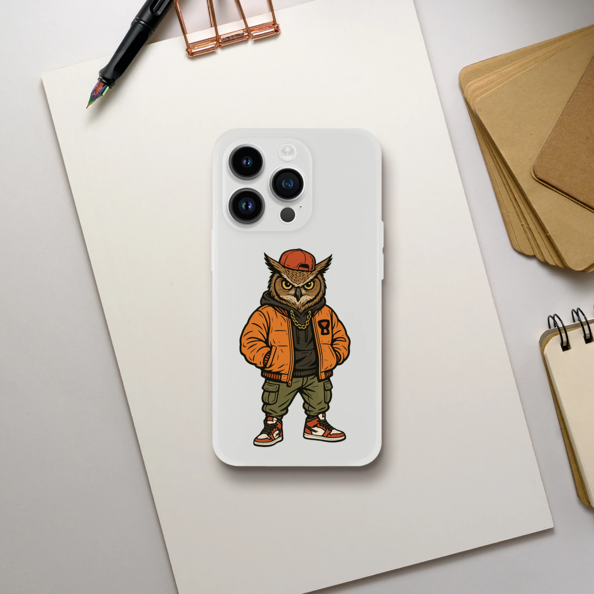 Cool Owl Swag iPhone Flexi Case - ROMAG Store