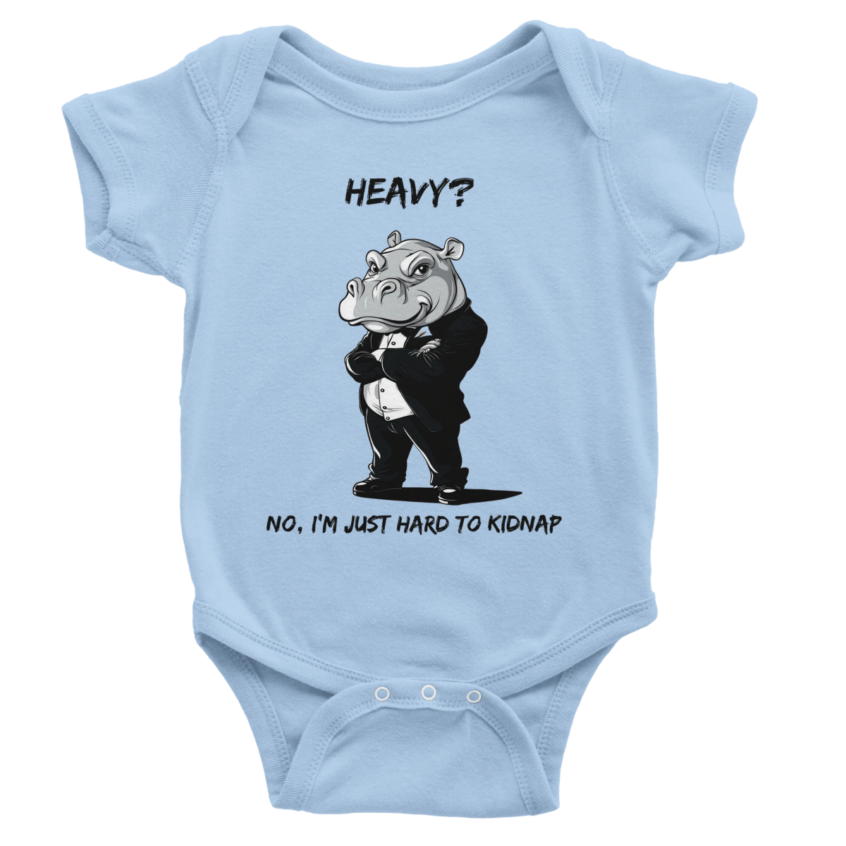 Dapper Hippo Gent Baby Short Sleeve Bodysuit - ROMAG Store