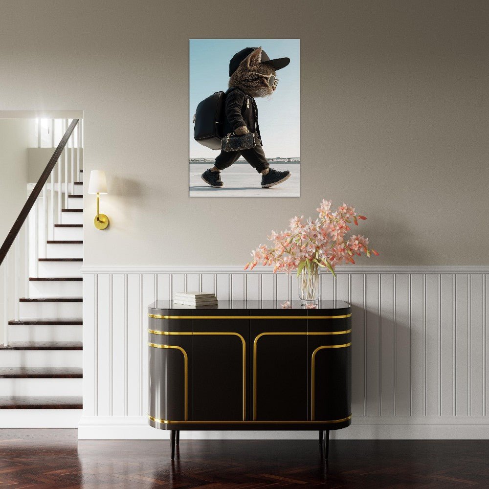 Urban Chic Cat Canvas Wall Art - ROMAG Store