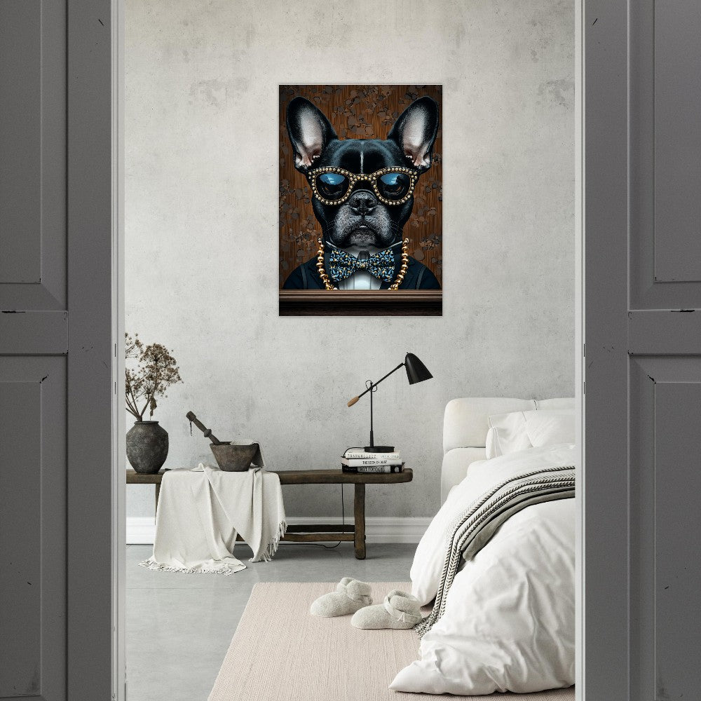 Dapper French Bulldog Canvas Wall Art - ROMAG Store