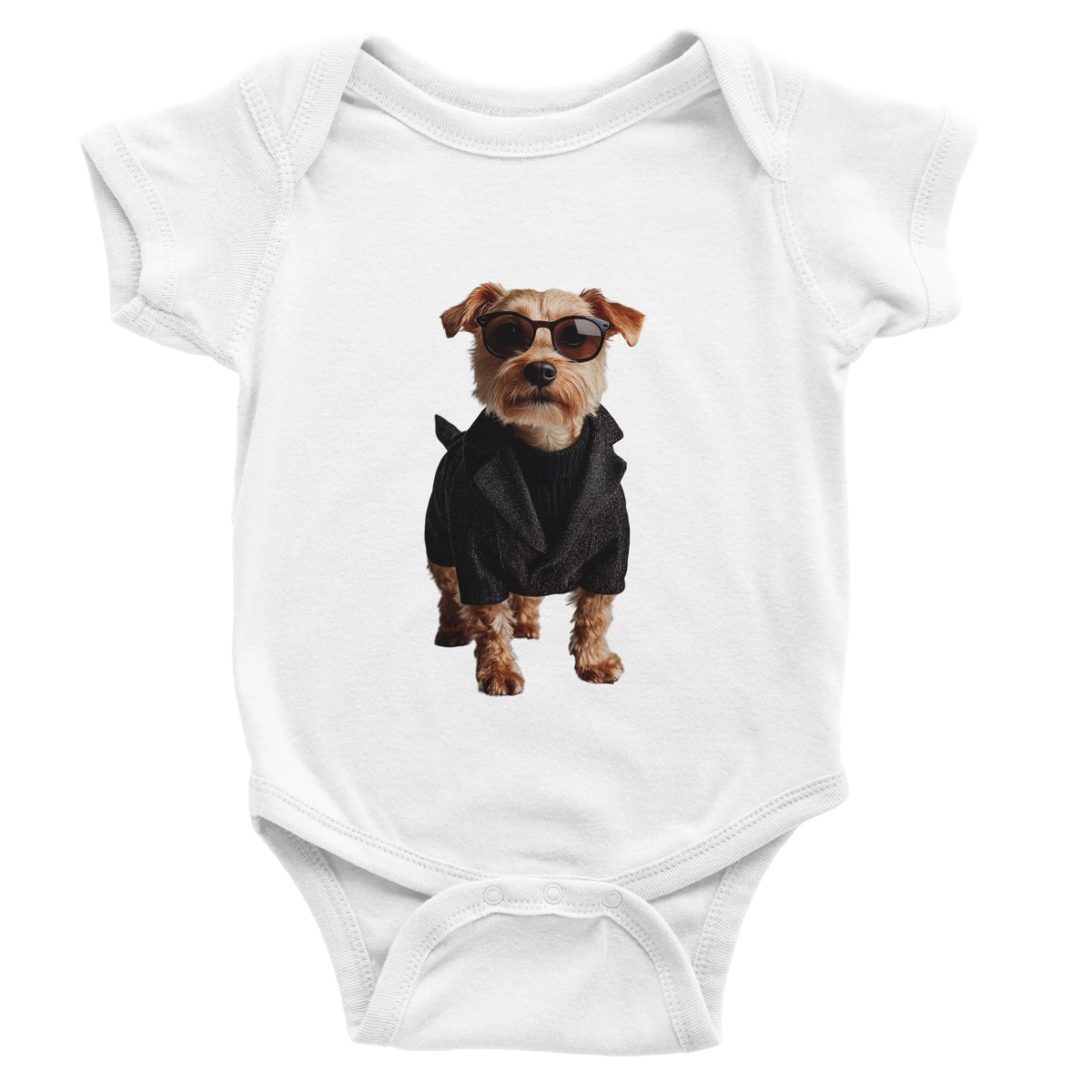 Chic & Stylish Puppy Dog Baby Short Sleeve Bodysuit - ROMAG Store