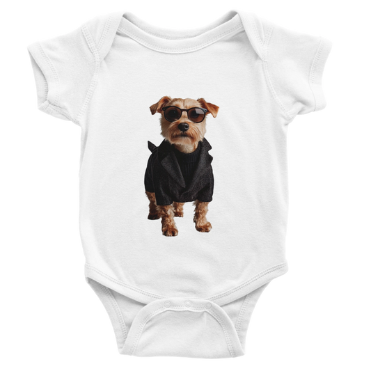 Chic & Stylish Puppy Dog Baby Short Sleeve Bodysuit - ROMAG Store