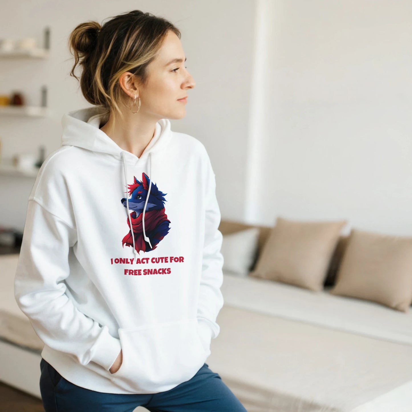 Cute Fox with Scarf Hoodie - ROMAG Store