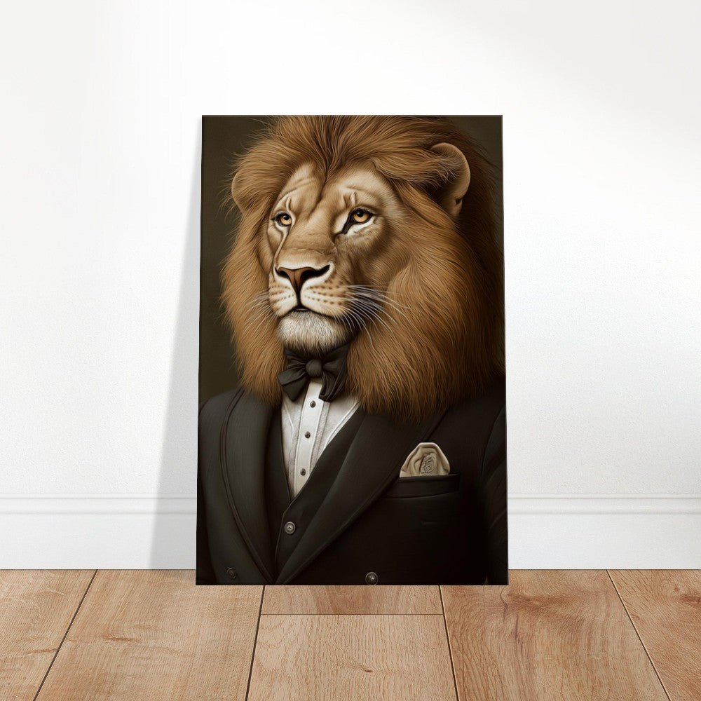 Luxury Lion in Suit Canvas - ROMAG Store