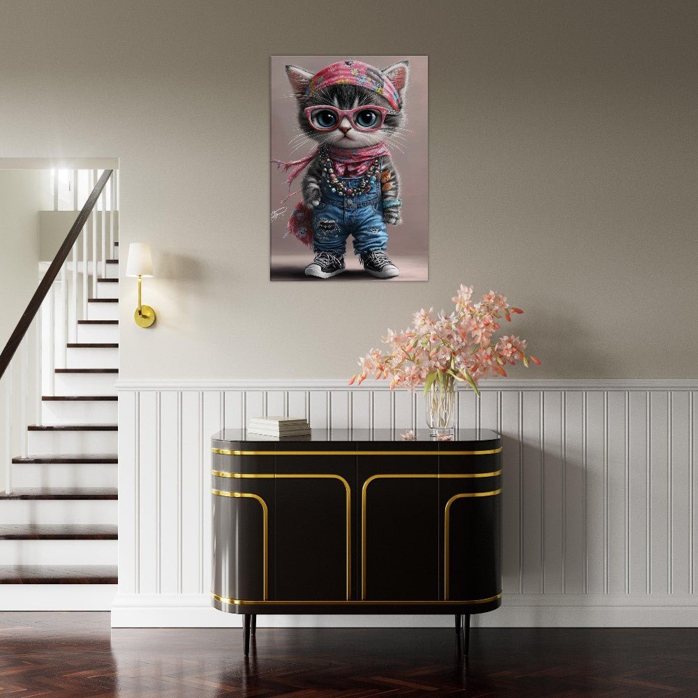 Bohemian Cat Canvas Art - ROMAG Store
