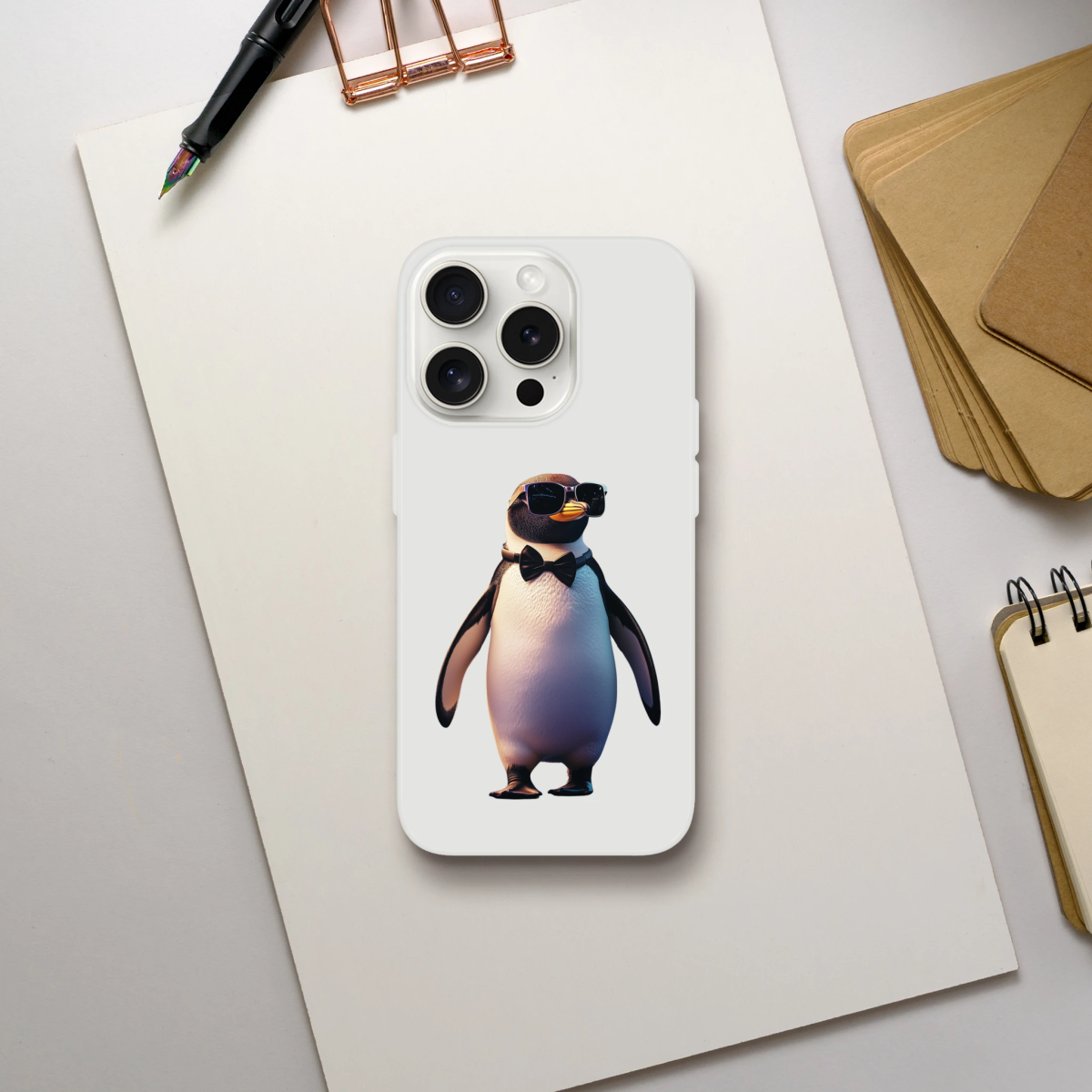 Chic Dapper Penguin iPhone Flexi Case - ROMAG Store