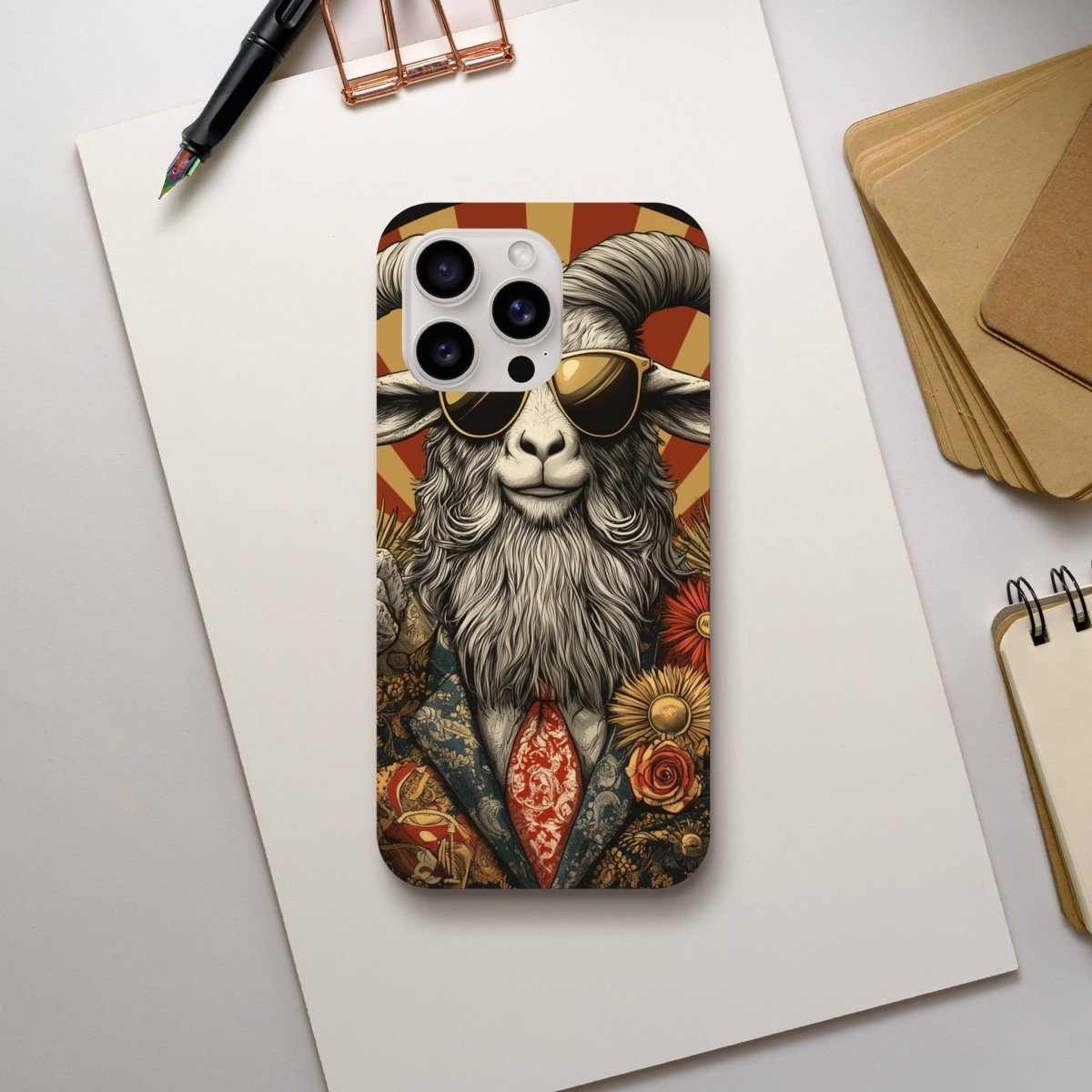 Chic Goat in Shades iPhone Tough Case - ROMAG Store