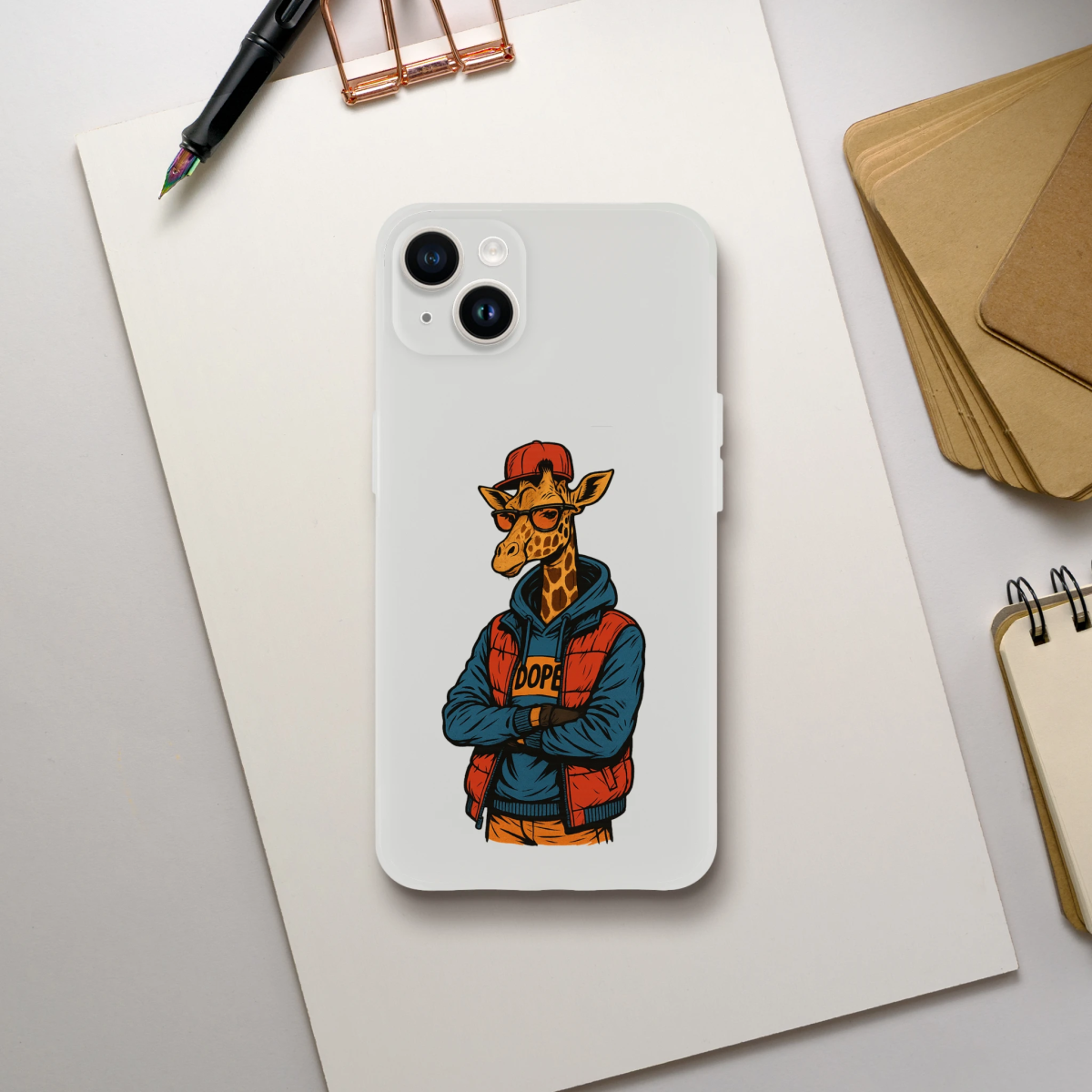Dope Giraffe Street Style iPhone Flexi Case - ROMAG Store
