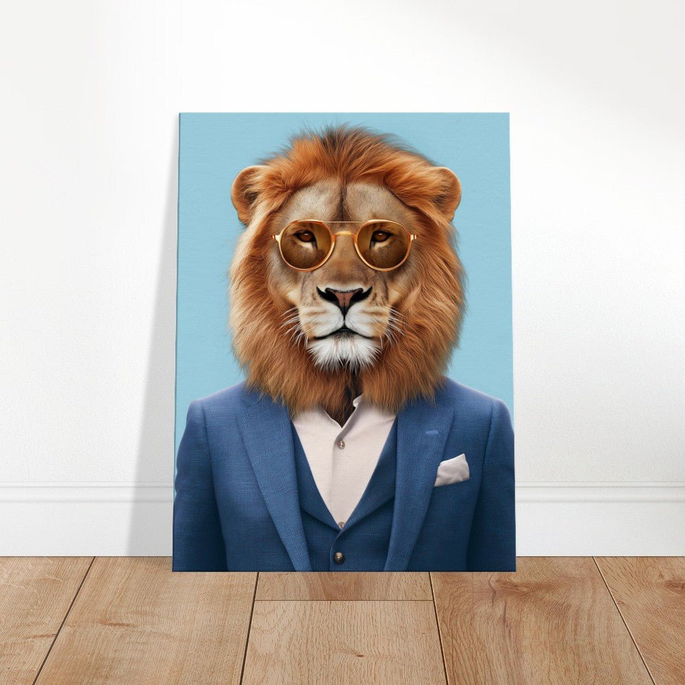 Suave Lion in Suit Canvas - ROMAG Store