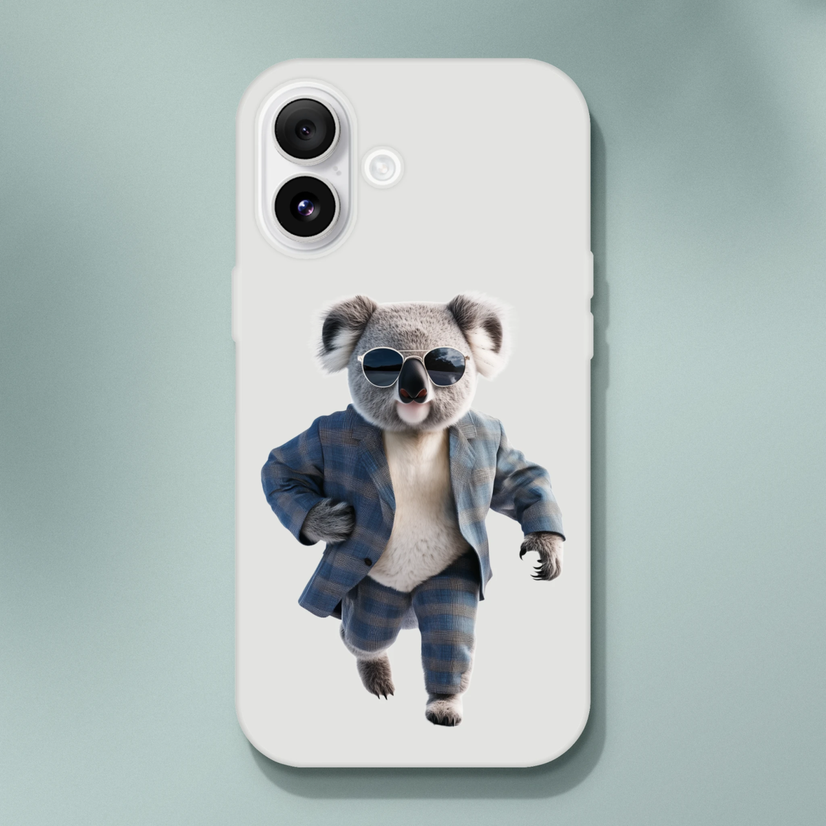 Dapper Koala in Plaid Suit iPhone Flexi Case - ROMAG Store