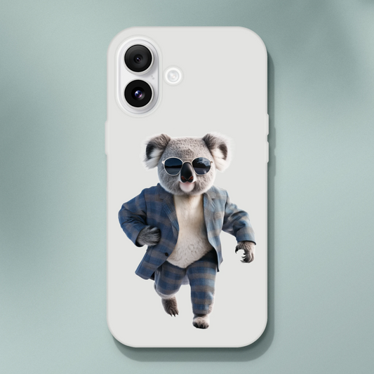 Dapper Koala in Plaid Suit iPhone Flexi Case - ROMAG Store