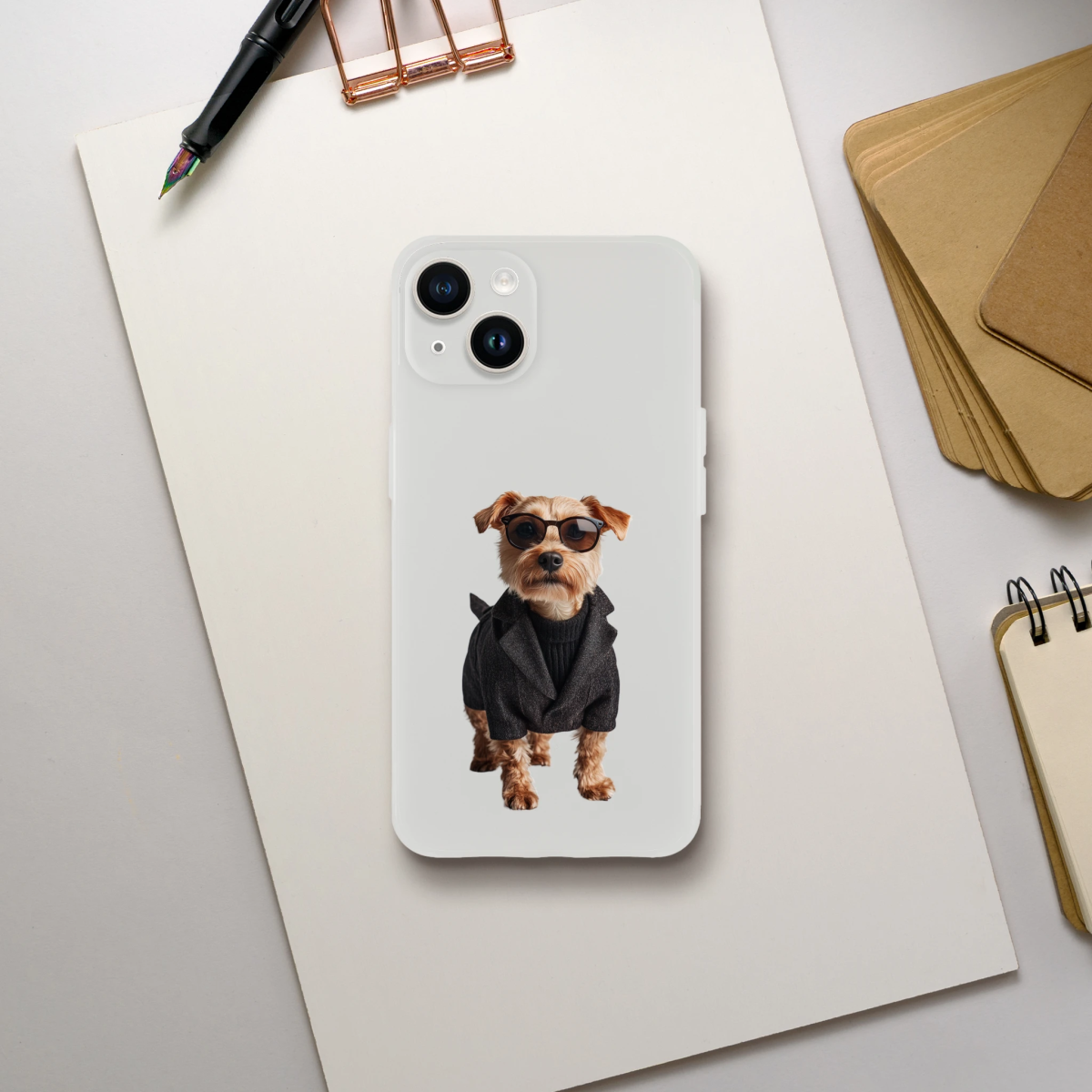 Dapper Terrier in Sunglasses iPhone Flexi Case - ROMAG Store