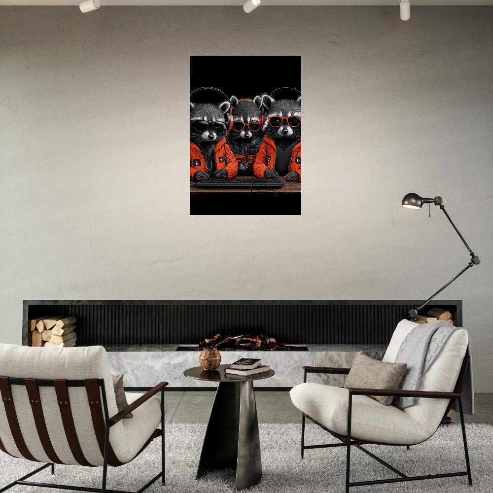 Urban Raccoon Squad Canvas - ROMAG Store