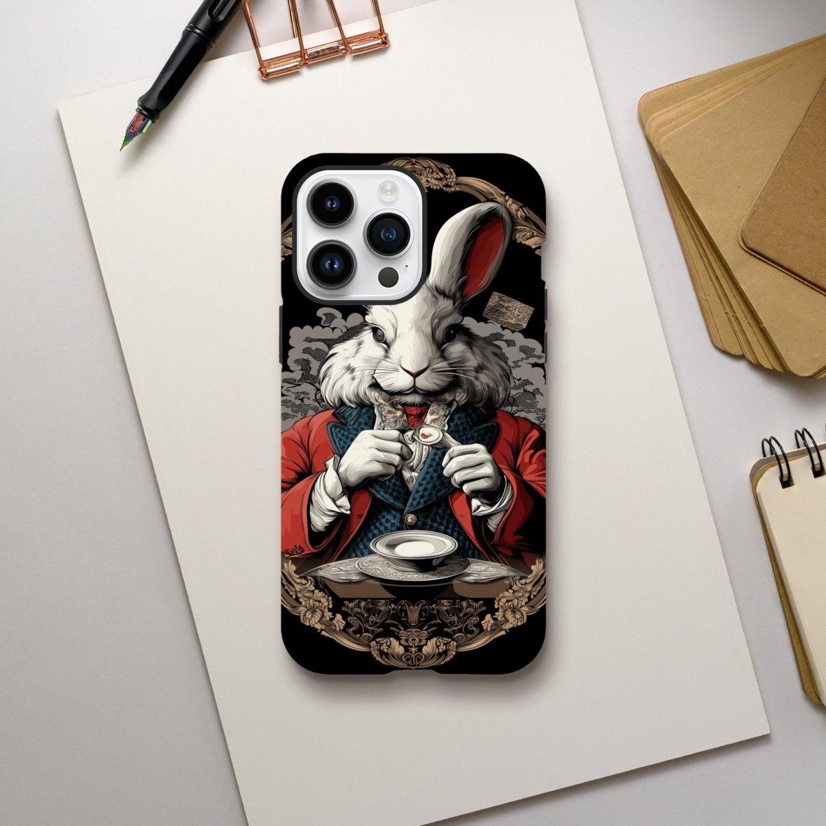 White Rabbit Formal Attire iPhone Tough Case - ROMAG Store
