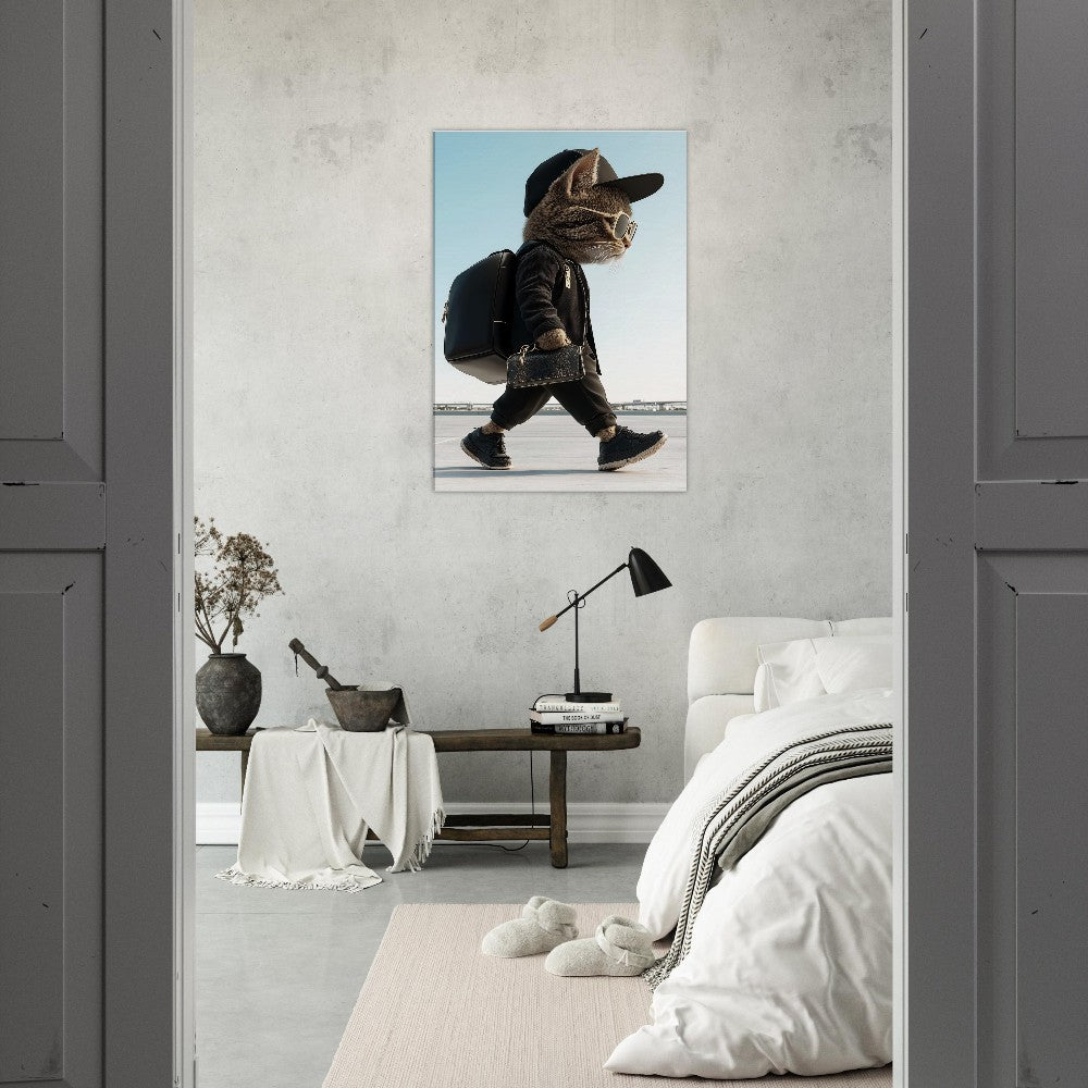 Urban Chic Cat Canvas Wall Art - ROMAG Store