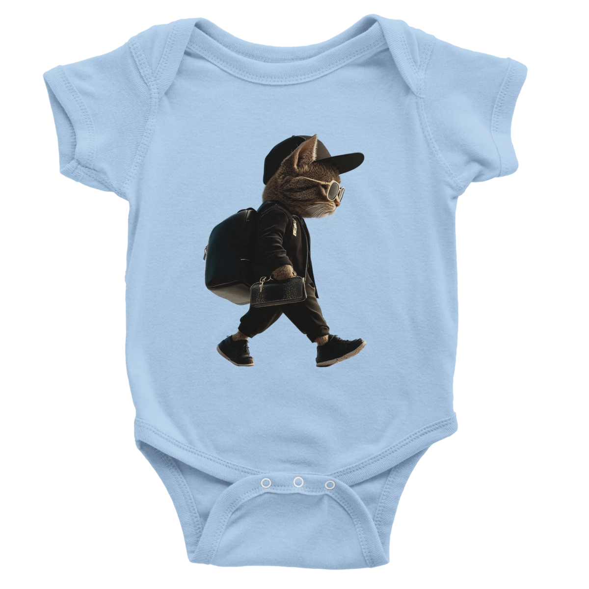 Cool Cat Street Style Baby Short Sleeve Bodysuit - ROMAG Store