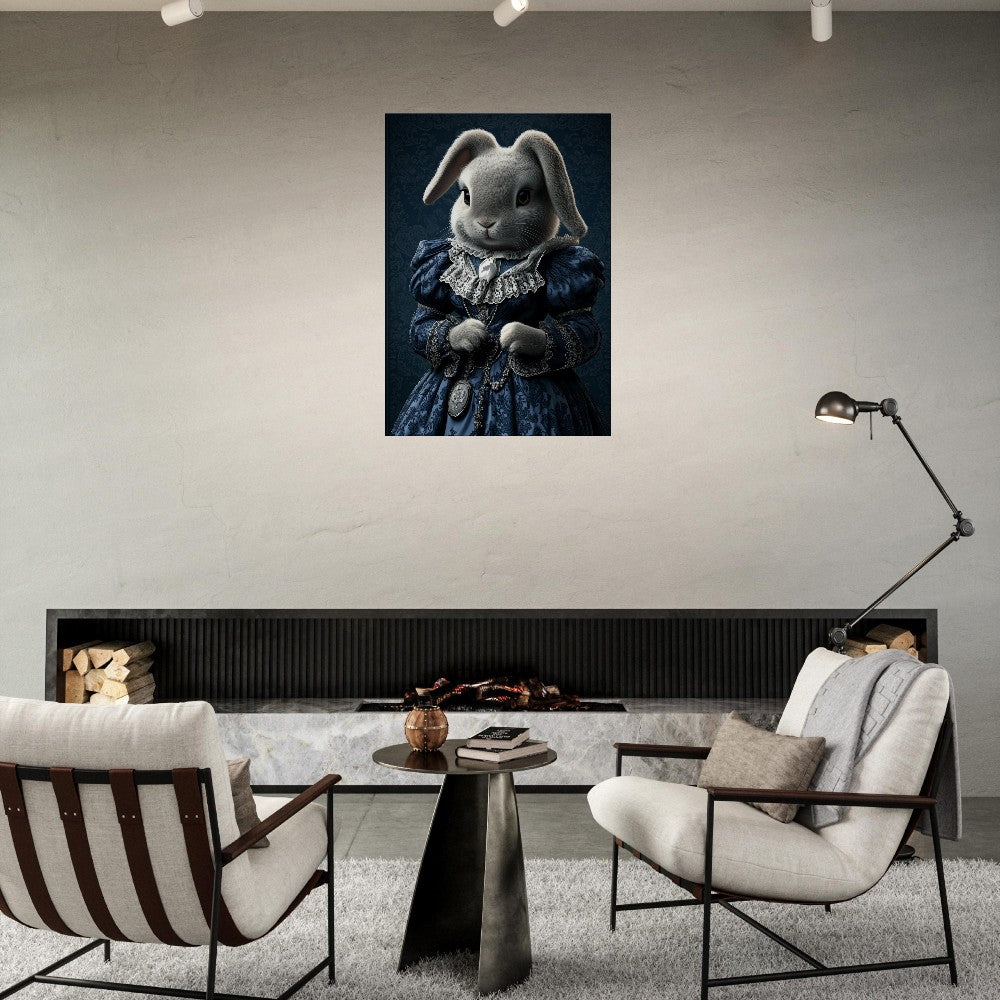 Victorian Regal Rabbit Canvas Art - ROMAG Store