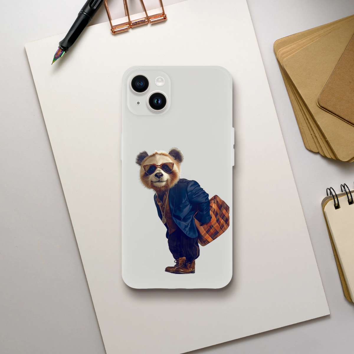 Dapper Urban Panda iPhone Flexi Case - ROMAG Store