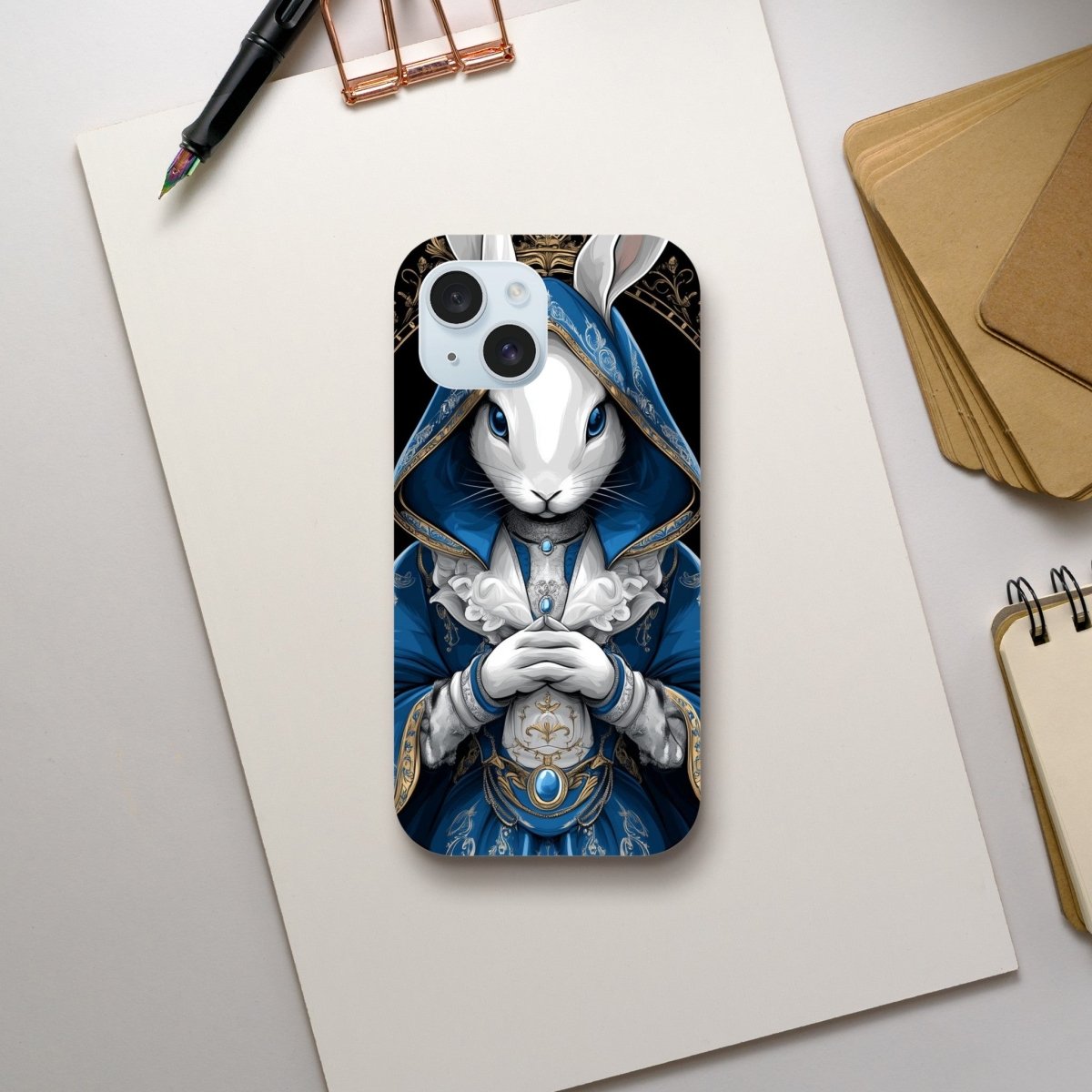 Regal Rabbit Royal Blue iPhone Tough Case - ROMAG Store