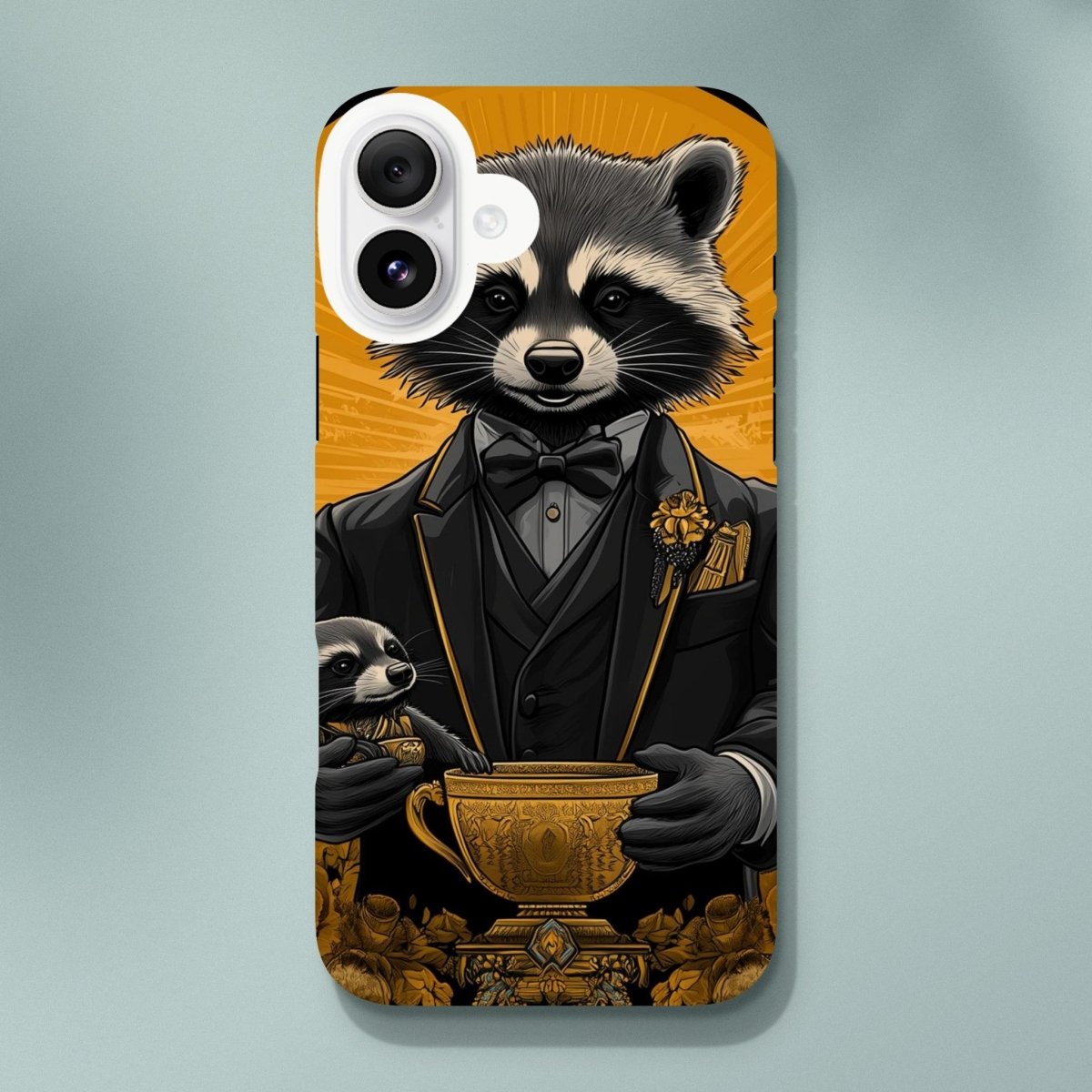 Dapper Raccoon & Pup 'Golden Hour' iPhone Tough Case - ROMAG Store