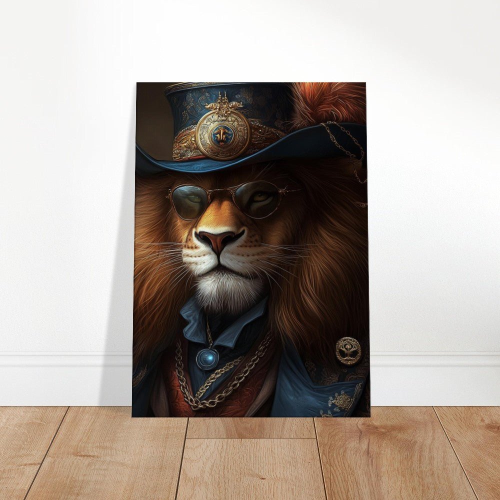 Regal Lion in Steampunk Attire Canvas - ROMAG Store
