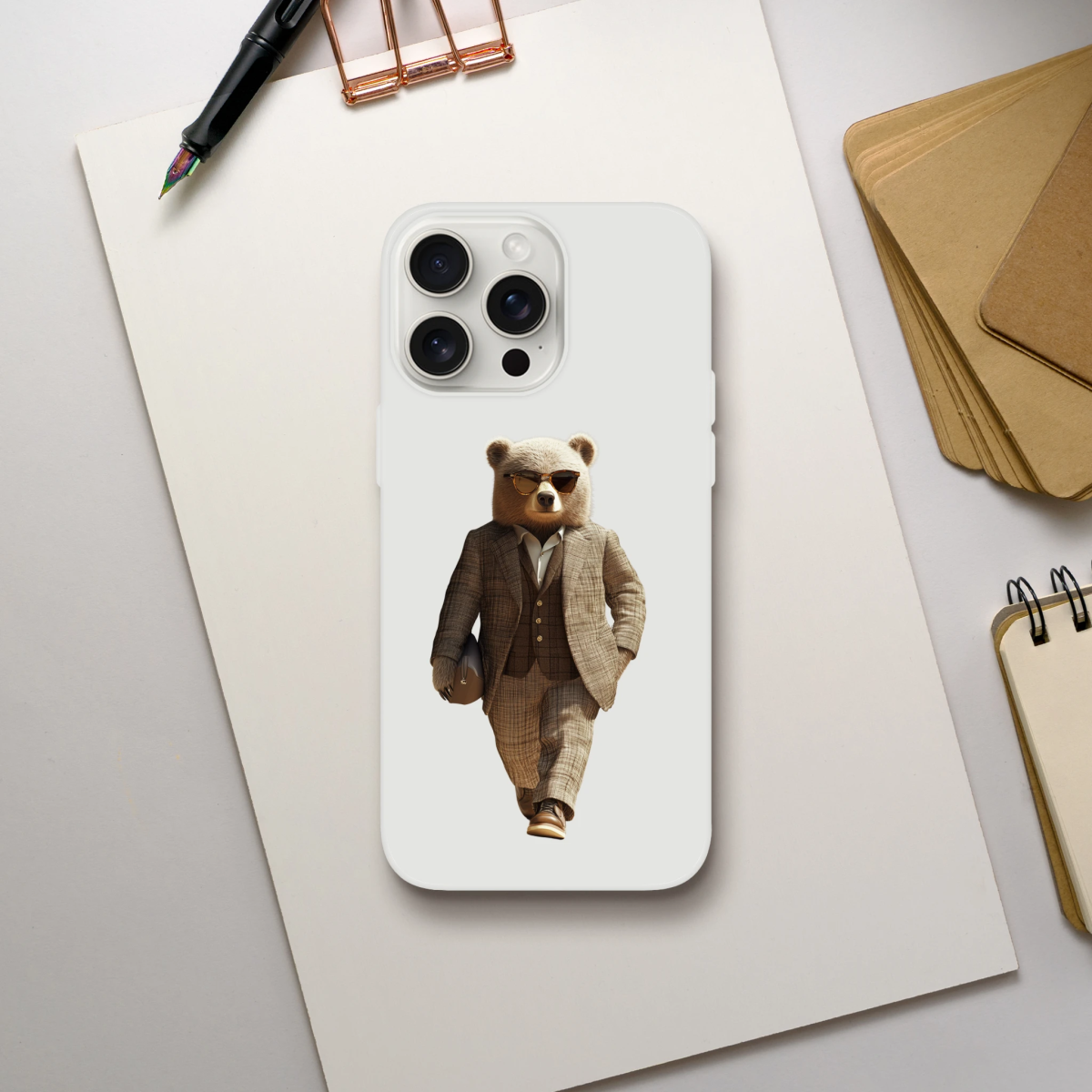 Dapper Bear iPhone Flexi Case - ROMAG Store