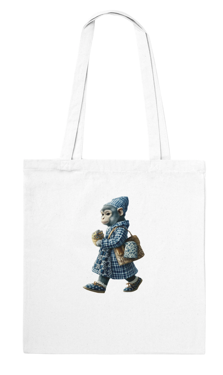 Chic Plaid Monkey Tote Bag - ROMAG Store