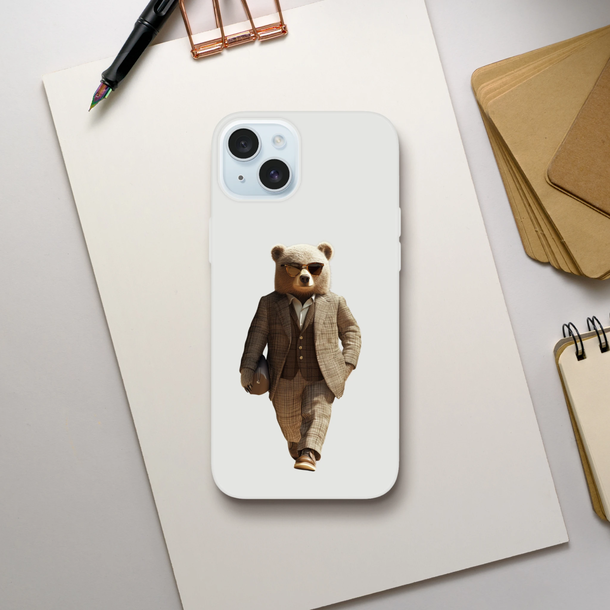 Dapper Bear iPhone Flexi Case - ROMAG Store