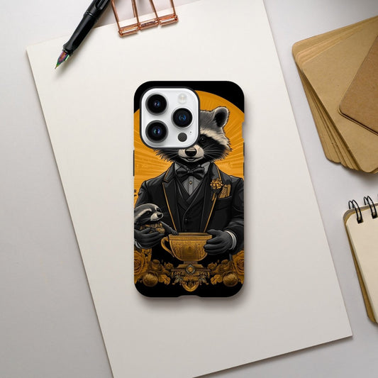 Dapper Raccoon & Pup 'Golden Hour' iPhone Tough Case - ROMAG Store
