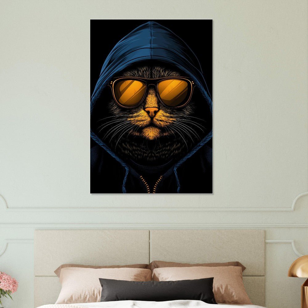 Undercover Cat Canvas Wall Art - ROMAG Store