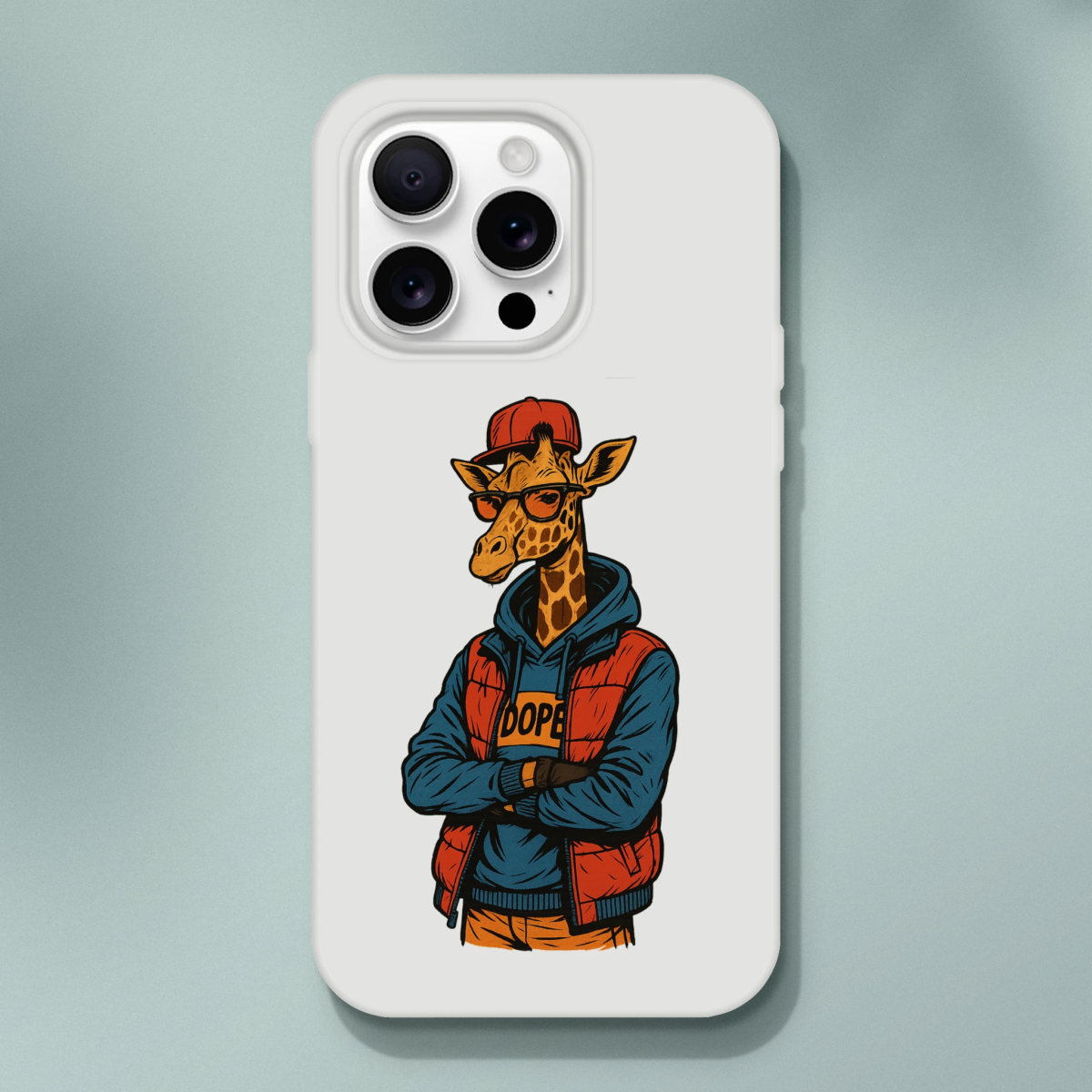 Dope Giraffe Street Style iPhone Flexi Case - ROMAG Store
