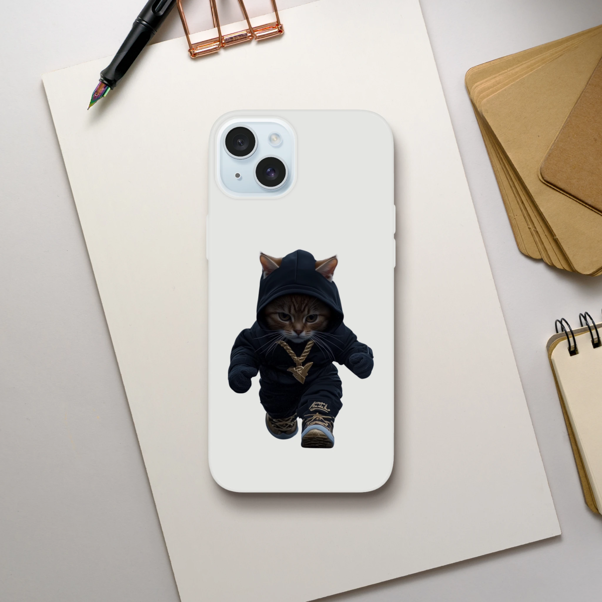Gangsta Cat iPhone Flexi Case - ROMAG Store
