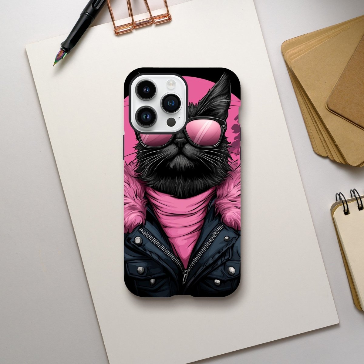 Punk Rock Kitty iPhone Tough Case - ROMAG Store
