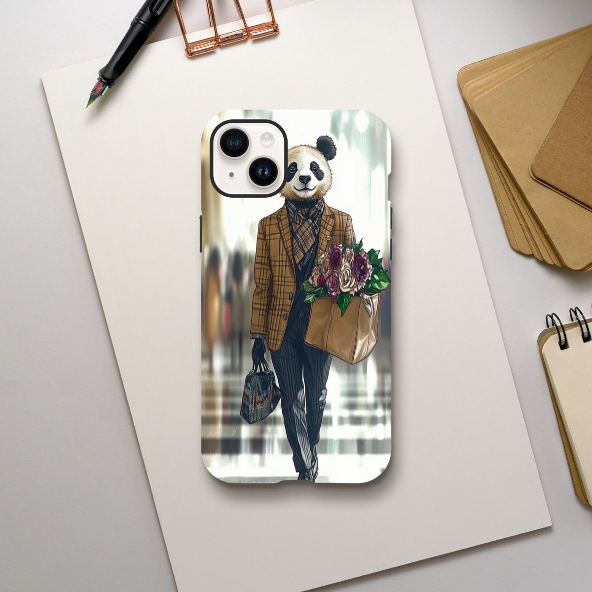 Panda Dapper Lady iPhone Tough Case - ROMAG Store