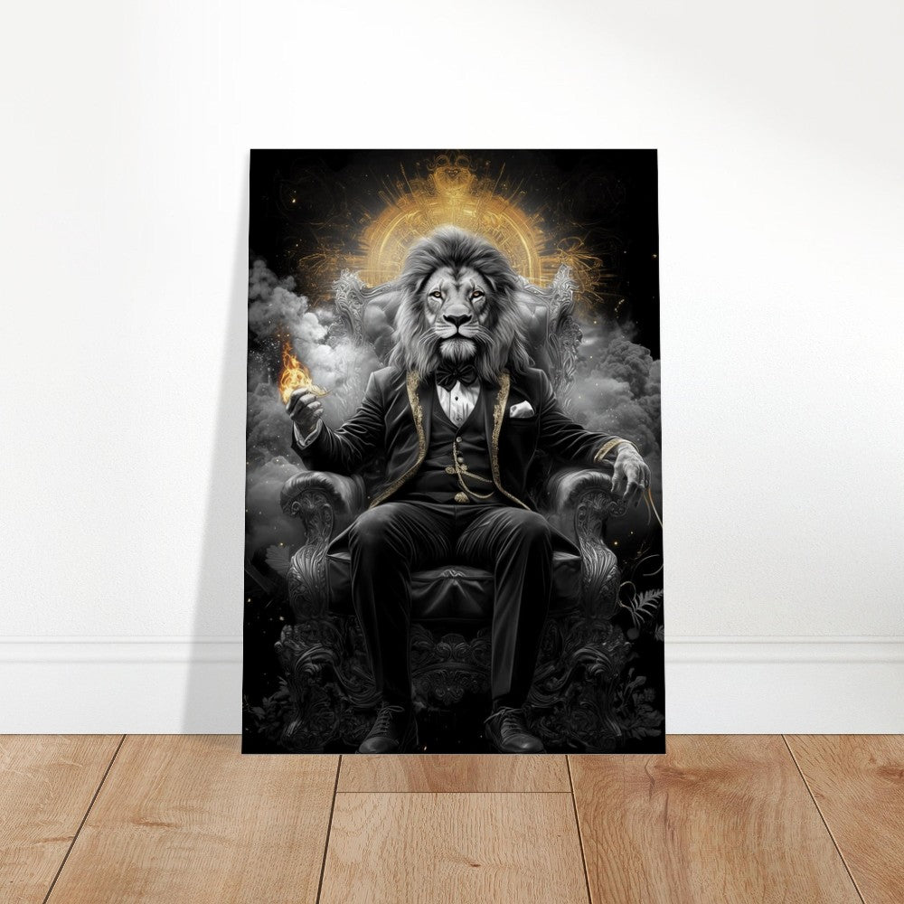 Regal Lion in Tuxedo Canvas Art - ROMAG Store