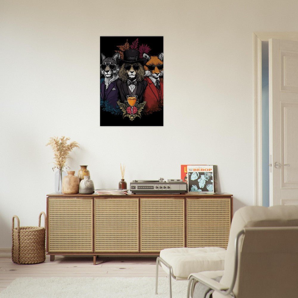 Suited Fox, Wolf & Lion Canvas - ROMAG Store