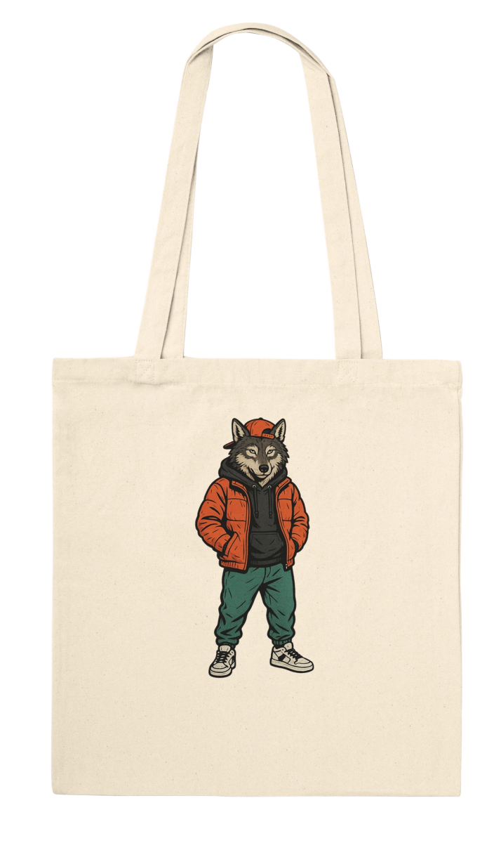 Cool Wolf Streetwear Tote Bag - ROMAG Store