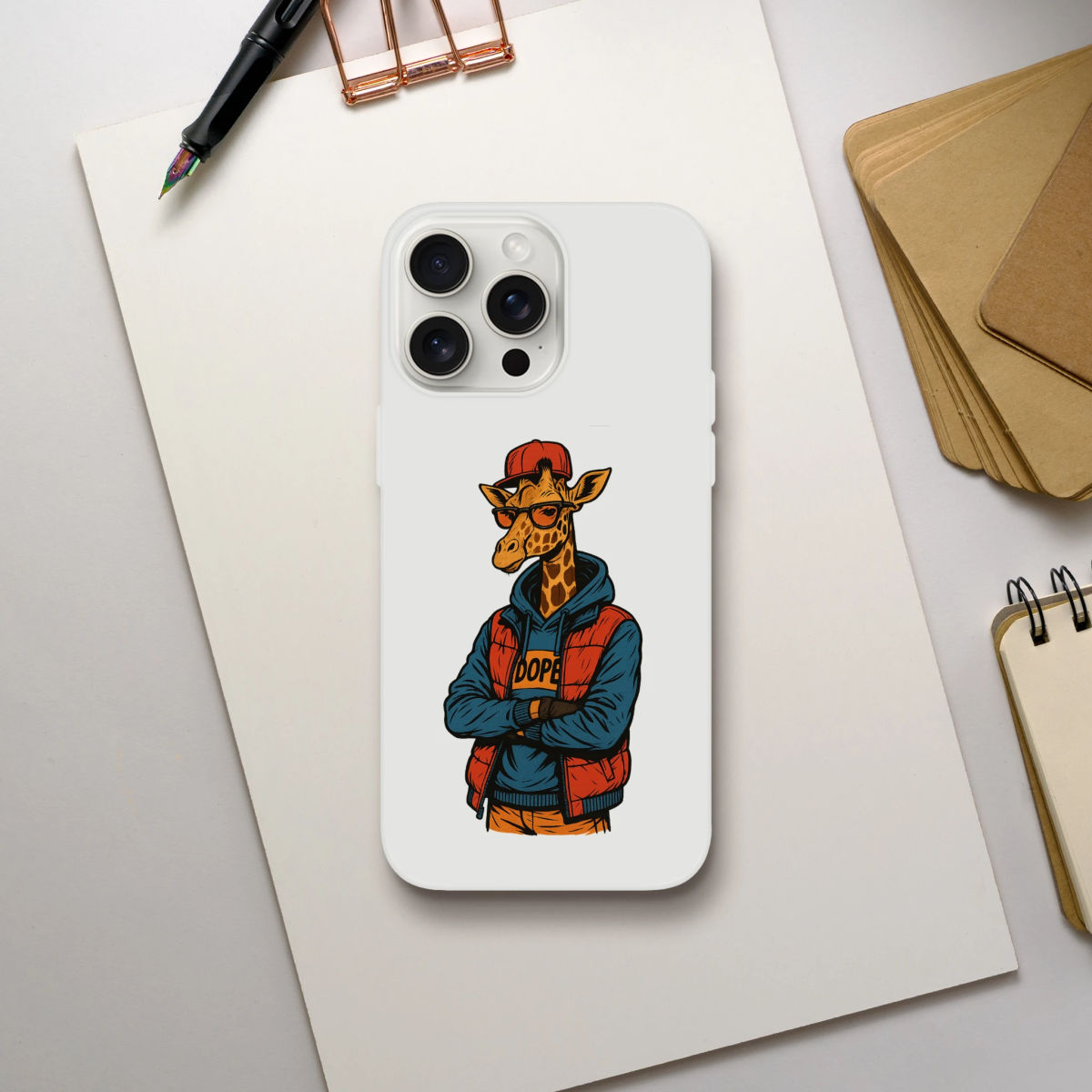 Dope Giraffe Street Style iPhone Flexi Case - ROMAG Store