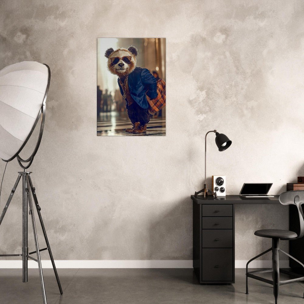 Red Panda in Suit Canvas Art - ROMAG Store