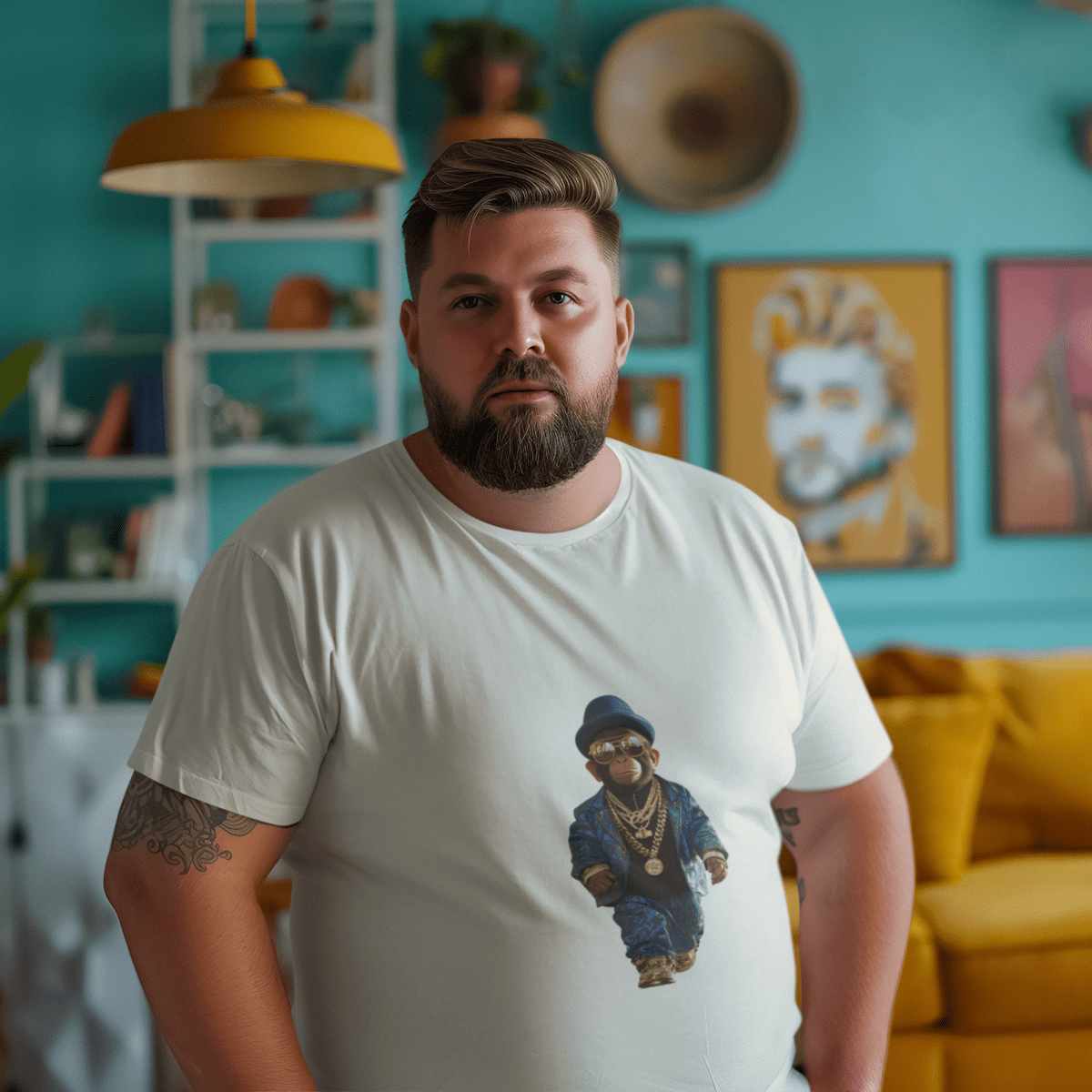 Monkey with attitude T-shirt - ROMAG Store