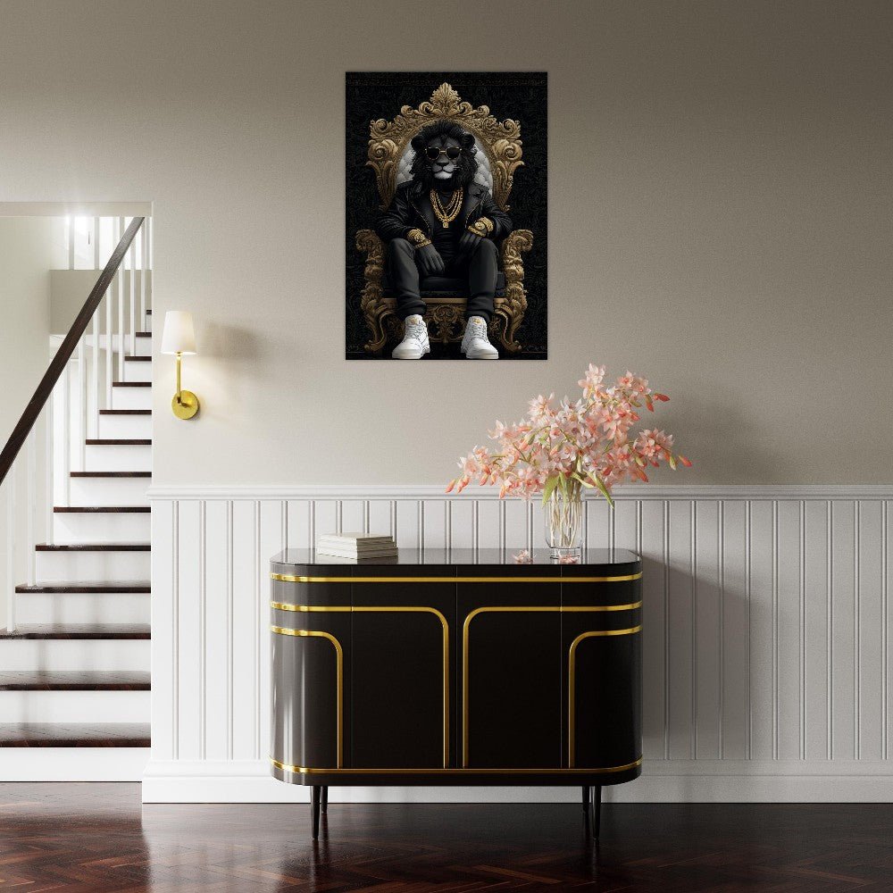 Luxury Suave Lion King Canvas Art - ROMAG Store