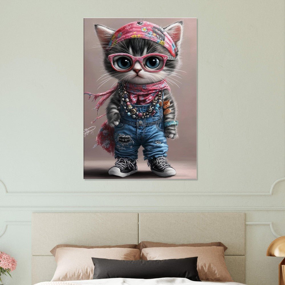 Bohemian Cat Canvas Art - ROMAG Store