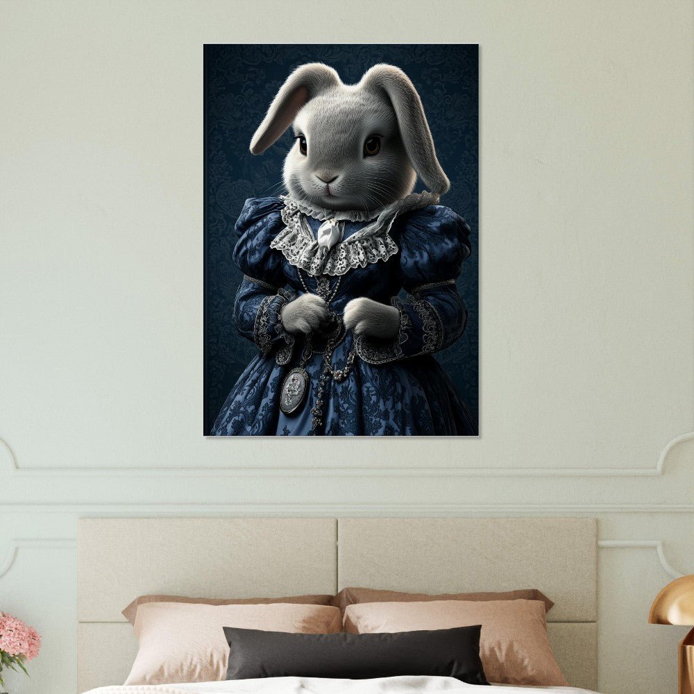 Victorian Regal Rabbit Canvas Art - ROMAG Store