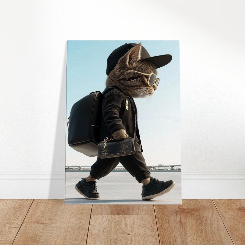 Urban Chic Cat Canvas Wall Art - ROMAG Store
