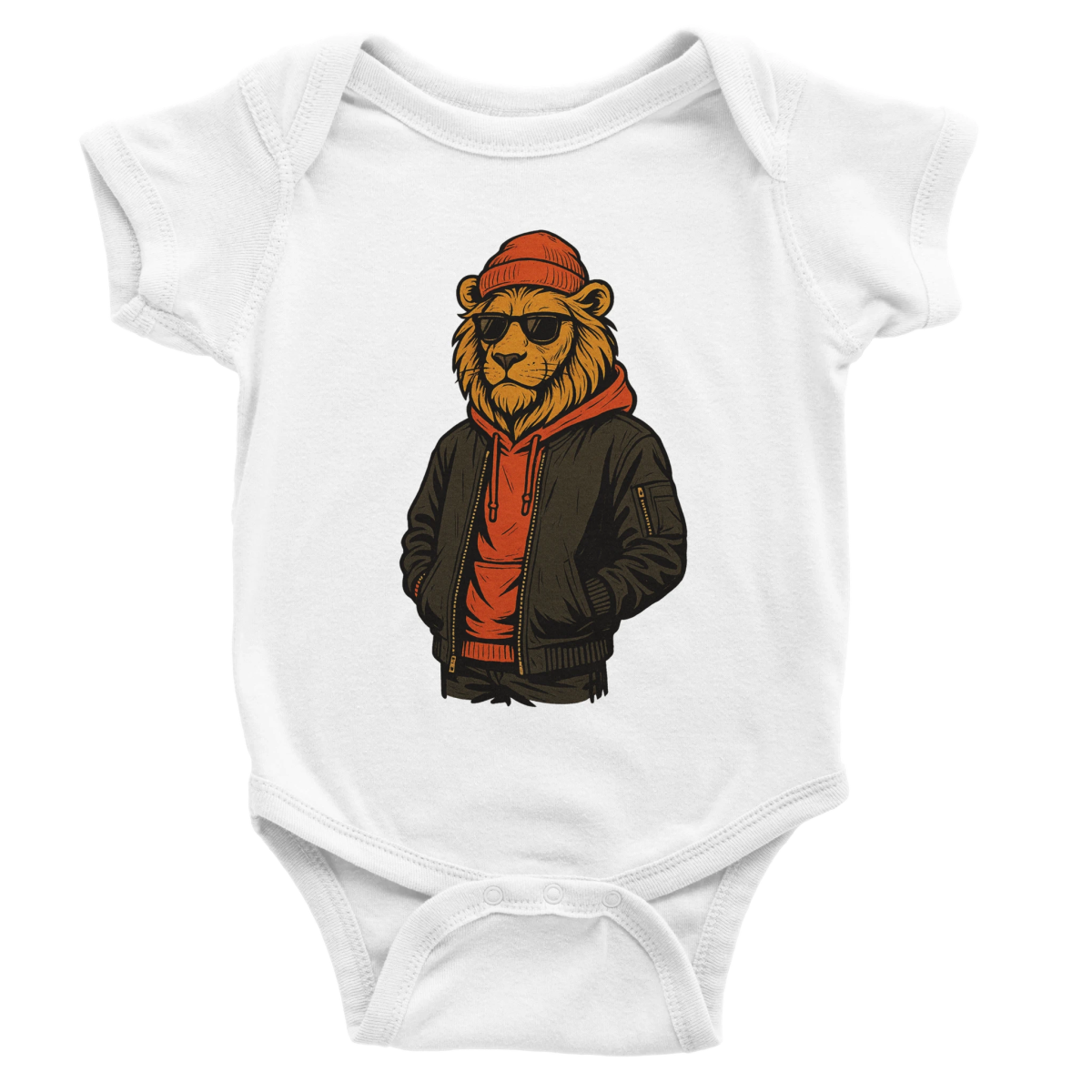 Cool Lion Streetwear Baby Short Sleeve Bodysuit - ROMAG Store