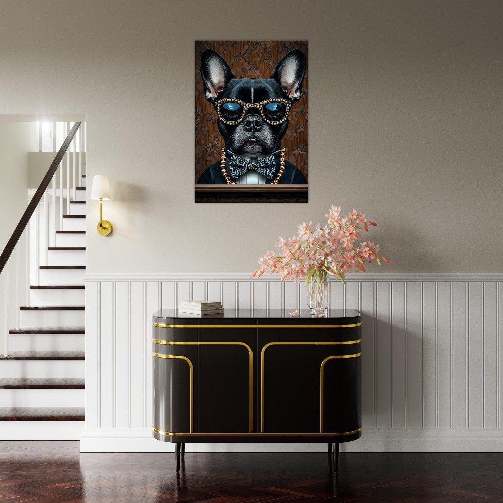 Dapper French Bulldog Canvas Wall Art - ROMAG Store