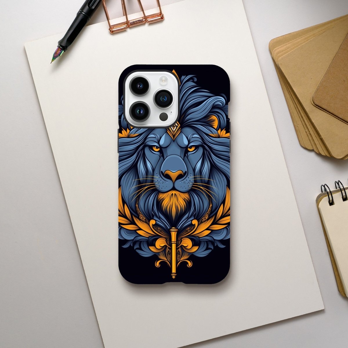 Regal Lion of Valor iPhone Tough Case - ROMAG Store